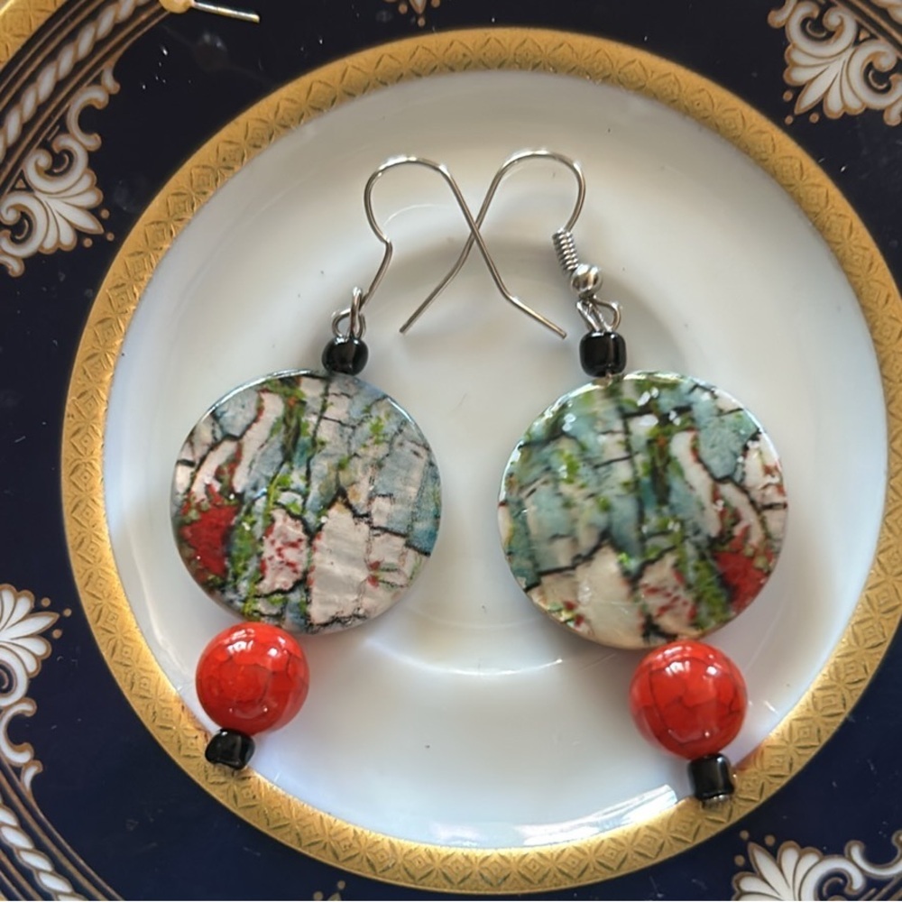 Artisan Crafted Beaded Dangle Earrings